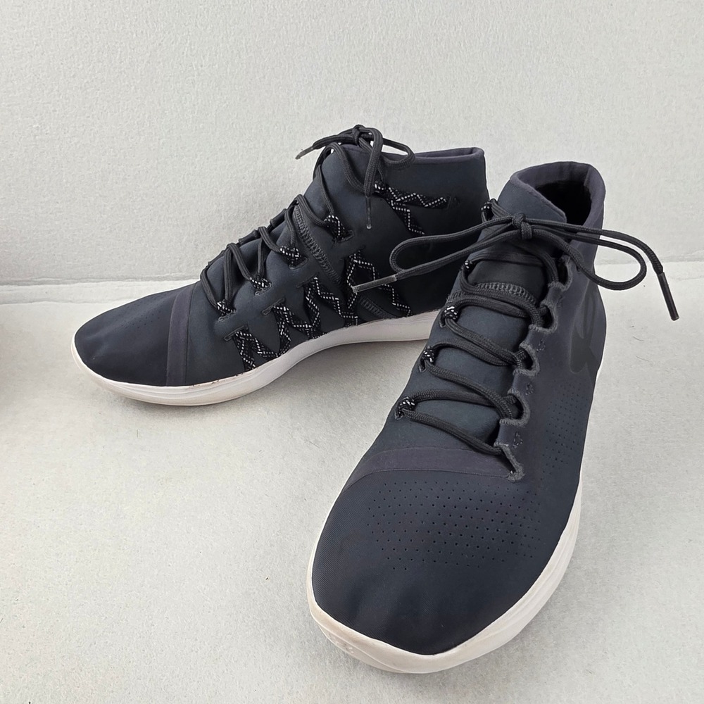 Under Armour Street Precision Mid Womens 9 Gray Black Sneakers 1274412-008